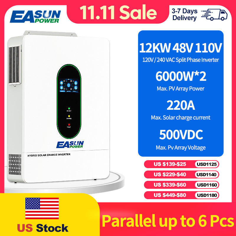 Grid Tie Inverter Limiter 2000W - EASUN US 12KW 12000W Split Phase