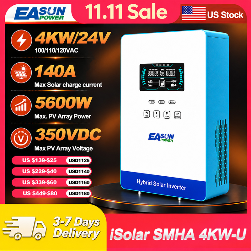 EASUN POWER 4000W 24V Off Grid - Grid Tie Inverter Limiter 2000W recension och pris