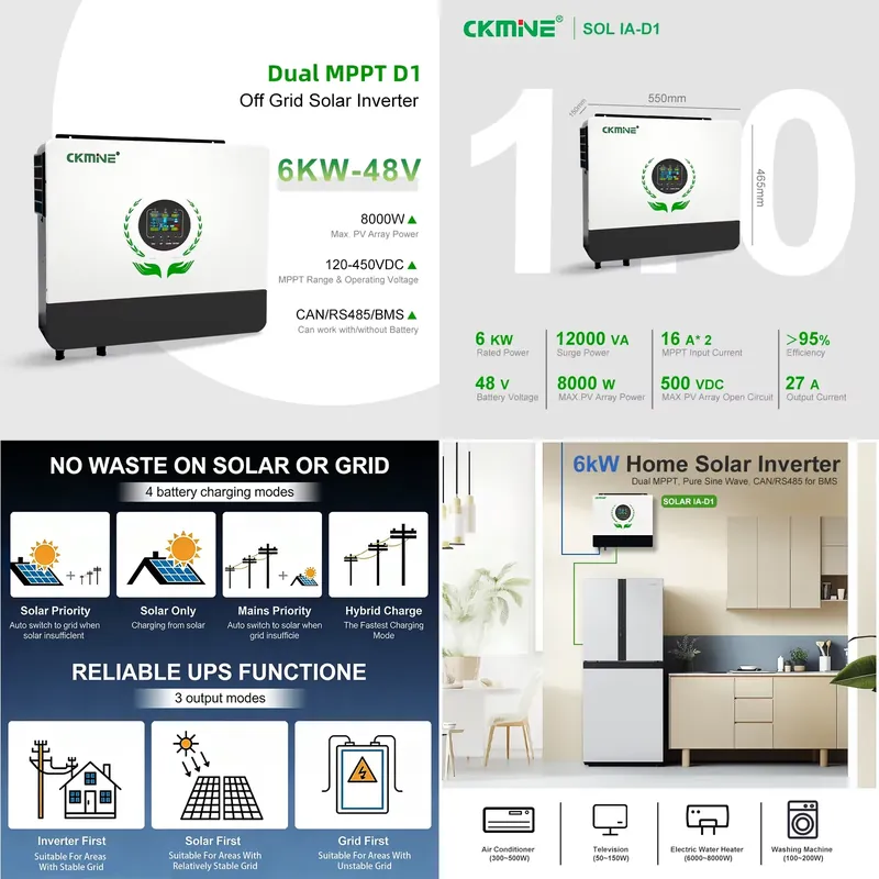 Hot Sale Wholesale Dual MPPT S - Off Grid Solar Inverter 48V 6000W recension och pris