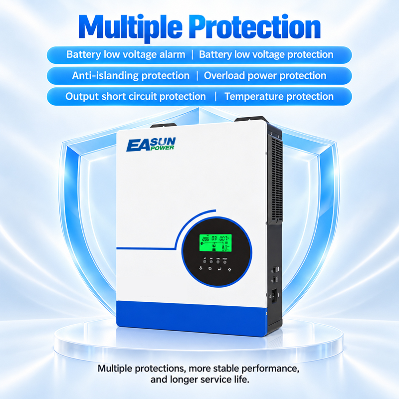 EASUN POWER 6.3KW Hybrid Solar - Grid Tie Inverter Limiter 2000W recension och pris