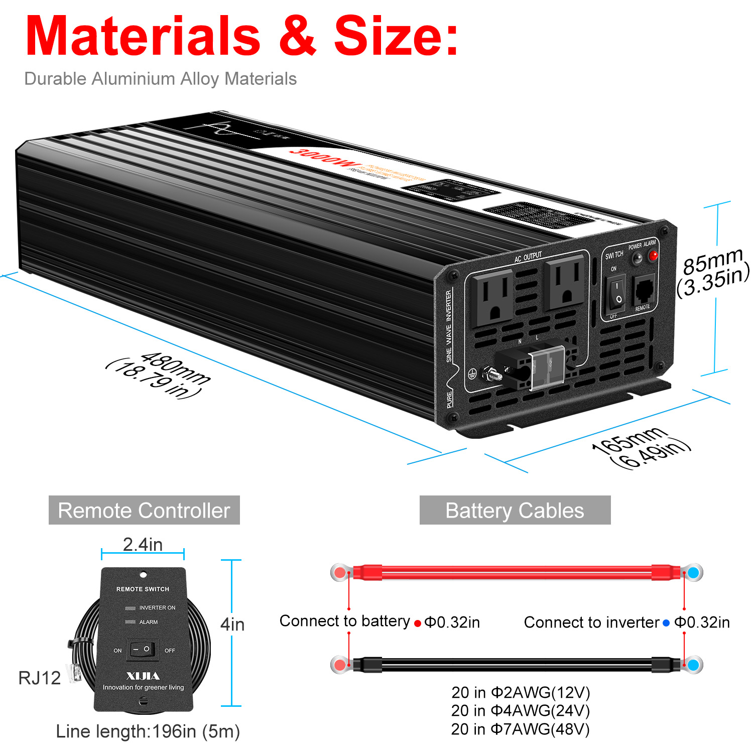 3000W Pure Sine Wave Inverter  - Inverter Pure Sine Wave 60Hz 120V 3000W recension och pris