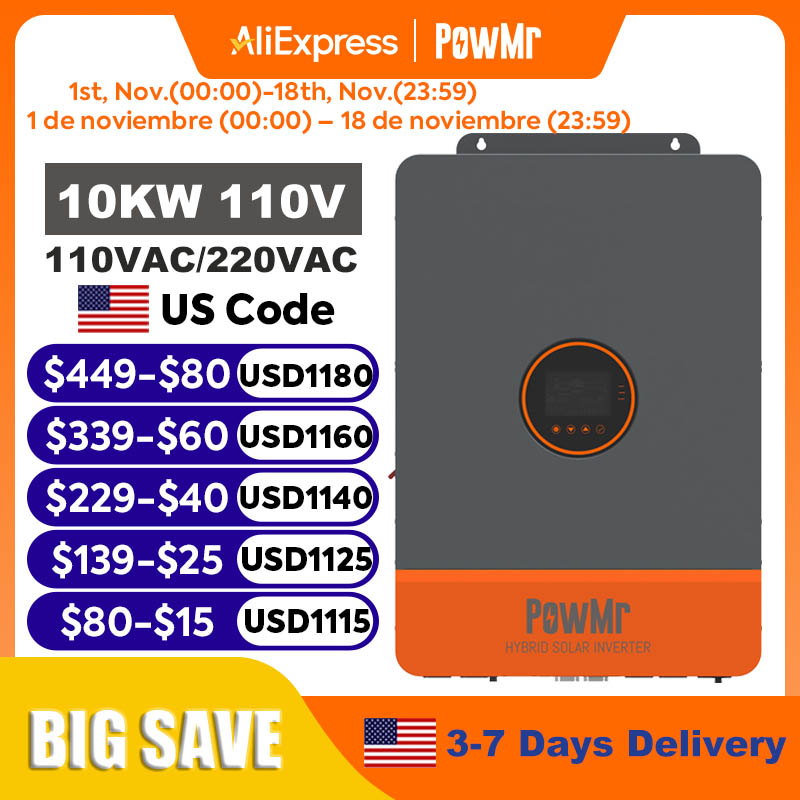 PowMr 16KW 10KW Split Phase In - Split Phase Inverter 10Kw 110V 220V recension och pris